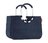 Reisenthel - Reisenthel loopshopper M Shopper mit Alugriffen herringbone dark blue Blau