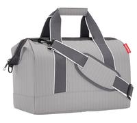 Reisenthel Reisetasche 18 Liter ALLROUNDER M HERRINGBONE GREY, 42 x 33 cm - Grau - Schwarz - Polyester - wasserabweisend - abnehmbarer Schultergurt