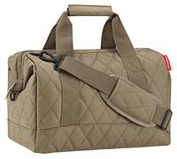 Reisenthel Reisetasche 18 Liter ALLROUNDER M RHOMBUS OLIVE, Olivgrün - Polyester - 40 x 33 cm - wasserabweisend - abnehmbarer Schultergurt