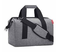 Reisenthel Reisetasche 18 Liter ALLROUNDER M TWIST SILVER, Silbergrau - Schwarz - Polyester - 42 x 33 cm - wasserabweisend - abnehmbarer Schultergurt