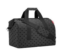 Reisenthel Reisetasche 30 Liter ALLROUNDER L GLOSSY DOTS BLACK, 48 x 39 cm - Grau - Schwarz - Weiß - Polyester - wasserabweisend - abnehmbarer Schultergurt