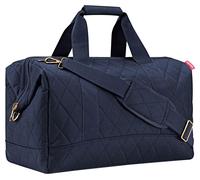 Reisenthel Reisetasche 30 Liter ALLROUNDER L RHOMBUS MIDNIGHT, Dunkelblau - Goldgelb - Polyester - 48 x 39 cm - wasserabweisend - abnehmbarer Schultergurt