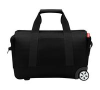 Reisenthel Reisetasche 30 Liter ALLROUNDER TROLLEY BLACk, Schwarz - Polyester - 49 x 41 cm - wasserabweisend - mit Teleskopstange