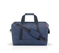 Reisenthel Reisetasche Allrounder L herringbone dark blue, Dunkelblau, Textil, 48x39.5x29 cm, gepolsterter Boden, Innensteckfächer, Tragehenkel, verstellbarer Schultergurt, Schultergurt, Freizeit, Kof
