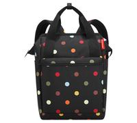 Reisenthel Rucksack 12 Liter ALLROUNDER R DOTS, Mehrfarbig - Schwarz - Polyester - 31 x 39 cm - wasserabweisend - verstellbare Schultergurte