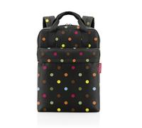 Reisenthel Rucksack 15 Liter ALLDAY BACKPACK M DOTS, 29 x 48 cm - Mehrfarbig - Schwarz - Polyester - Thermobeschichtung - wasserabweisend