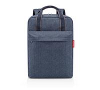 Reisenthel Rucksack Allday backpack M herringbone dark blue, Dunkelblau, Textil, 30x39x13 cm, gepolsterte Schulterträger, großes Hauptfach, Freizeit, Koffer & Taschen, Reisetaschen