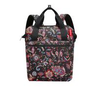 Reisenthel® Rucksack ALLROUNDER R PAISLEY BLACK schwarze Rucksacktasche mit bunten Blumen - Paisley black schwarz/rot