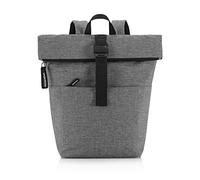 Reisenthel Rucksack Rolltop backpack twist silver, Silber, Kunststoff, Textil, 43x43x17 cm, gepolsterte Schulterträger, großes Hauptfach, Freizeit, Koffer & Taschen, Reisetaschen