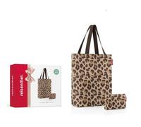 Reisenthel Schultertasche Cityshopper 2 set #1 leo macchiato, Braun, Beige, Kunststoff, Textil, 47x44x17 cm, Nur In Filialen Erhältlich