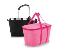 reisenthel Set aus carrybag BK + coolerbag UH BKUH, black + twist pink, Unisex