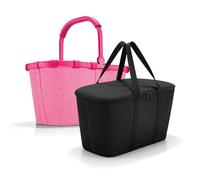 reisenthel Set aus carrybag BK + coolerbag UH BKUH, frame twist pink + black, Unisex