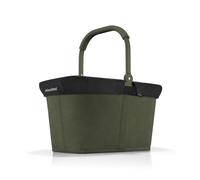 Reisenthel Set carrybag cord matcha mit Cover black Stabiler Einkaufskorb mit praktischer Innentasche - Elegantes und wasserabweisendes Design