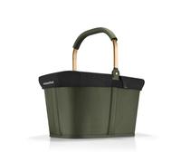Reisenthel Set carrybag forest gold mit Cover black Stabiler Einkaufskorb mit praktischer Innentasche - Elegantes und wasserabweisendes Design