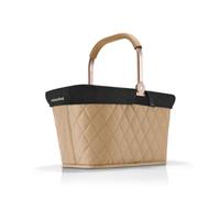 Reisenthel Set carrybag frame rhombus ginger mit Cover black Stabiler Einkaufskorb mit praktischer Innentasche - Elegantes und wasserabweisendes Design
