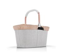 Reisenthel Set carrybag frame twist sky rose mit Cover twist coffee Stabiler Einkaufskorb mit praktischer Innentasche - Elegantes und wasserabweisendes Design