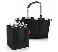 reisenthel Set Carrybag plus farblich passender bottlebag Einkaufskorb Einkaufstasche (Black)