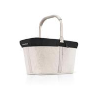 Reisenthel Set carrybag teddy sand mit Cover black Stabiler Einkaufskorb mit praktischer Innentasche - Elegantes und wasserabweisendes Design
