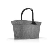Reisenthel Set carrybag twist silver mit Cover twist silver Stabiler Einkaufskorb mit praktischer Innentasche - Elegantes und wasserabweisendes Design
