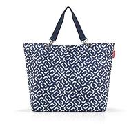 reisenthel shopper M in Signature Navy - Geräumige Shopping Bag und edle Handtasche in einem - Aus wasserabweisendem Material