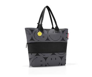 Reisenthel Shopper Shopper E1 smiley grey, Anthrazit, Textil, 12 L, 50x26.5x16.5 cm, großes Hauptfach, Freizeit, Koffer & Taschen, Einkaufstaschen