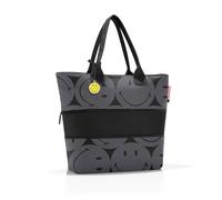 Reisenthel Shopper Shopper E1 smiley grey, Anthrazit, Textil, 12 L, 50x26.5x16.5 cm, großes Hauptfach, Nur In Filialen Erhältlich