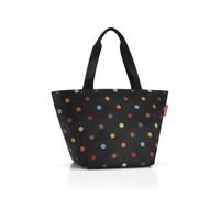 Reisenthel Shopper Shopper M dots, Mehrfarbig, Schwarz, Textil, Punkte, 51x30.5x26 cm, verschließbar, großes Hauptfach, Nur In Filialen Erhältlich
