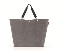 Reisenthel Shopper XL Twist Silver – Shoppingtasche 35 l, silbergrau, Reißverschluss