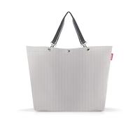 Reisenthel Shoppingtasche 35 Liter SHOPPER XL HERRINGBONE GREY, Grau - Schwarz - 68 x 45,5 cm - Polyester - wasserabweisend - mit Reißverschluss