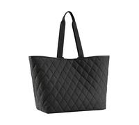 Reisenthel Shoppingtasche 26 Liter SHOPPER XL RHOMBUS BLACK, Schwarz - Polyester - 62 x 36 cm - wasserabweisend - mit Reißverschluss