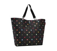 Reisenthel Shoppingtasche 35 Liter SHOPPER XL DOTS, Schwarz - Polyester - 68 x 45,5 cm - wasserabweisend - mit Reißverschluss