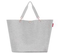 Reisenthel Shoppingtasche 35 Liter SHOPPER XL TWIST SKY ROSE, Grau - Rosegoldfarben - Polyester - 68 x 45,5 cm - wasserabweisend - mit Reißverschluss