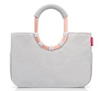 Reisenthel Einkaufstasche 12 Liter LOOPSHOPPER, Hellgrau - Rosegoldfarben - 40 x 26 cm - Polyester - Aluminium - ringförmige Tragegriffe