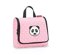 Reisenthel Toiletbag Kids Panda Dots Pink – Kulturbeutel, wasserabweisend, 3 l, mit Haken