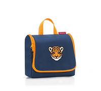 reisenthel toiletbag Kids Tiger Navy Blau Kinder Kulturbeutel für Jungen und Mädchen aus wasserabweisendem Polyestergewebe mit 3 Liter Volumen - Maße (B x H x T in cm): 23 x 20 x 10