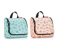 reisenthel toiletbag Kids WH4062 Cats and Dogs Mint - Kulturbeutel mit 3l Volumen B 23 x H 20 x T 10 cm & toiletbag Cats and Dogs Rose 23 x 20 x 10 cm/Maße: 23 x 55 x 8,5 cm expanded/Volumen: 3 l