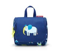 reisenthel toiletbag S Kids IO4066 ABC Friends Blue Kulturbeutel f?r Kinder mit 1,5l Volumen Aufklappbar mit Haken zum Aufh?ngen Mit Namensschild innen B 18,5 x H 16 x T 7 cm