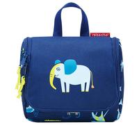 reisenthel toiletbag S Kids IO4066 ABC Friends Blue Kulturbeutel f?r Kinder mit 1,5l Volumen Aufklappbar mit Haken zum Aufh?ngen Mit Namensschild innen B 18,5 x H 16 x T 7 cm