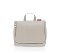 reisenthel toiletbag XL Herringbone Sand - praktischer Kulturbeutel mit Haken, wasserabweisendes Material