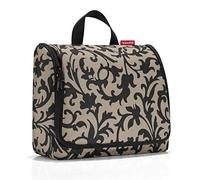 reisenthel toiletbag XL WO7027 baroque taupe - Kulturbeutel mit 4l Volumen - Aufklappbar mit Haken zum Aufhängen und Spiegel - B 28 x H 25 x T 10 cm