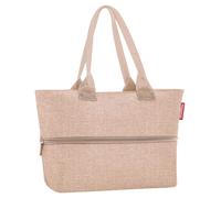 Reisenthel Tragetasche 12-18 Liter SHOPPER e1 TWIST COFFEE, Beige - Polyester - 50 x 26 cm - wasserabweisend - mit Reißverschluss