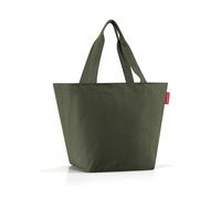 Reisenthel Tragetasche 15 Liter SHOPPER M CORD DARK MATCHA, 51 x 30 cm - Dunkelgrün - Polyester - mit Reißverschluss