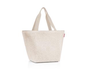 Reisenthel Tragetasche 15 Liter SHOPPER M TEDDY SAND, 51 x 30 cm - Sandgrau - Polyester - Teddystoff - mit Reißverschluss