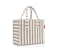 Reisenthel Tragetasche 24 Liter DAILY SHOPPER SUMMERSTRIPES COFFEE, 42 x 35 cm - Braun - Weiß - Polyester - wasserabweisend