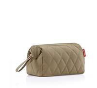 reisenthel travelcosmetic Rhombus Olive - Starke robuste und praktische Reisekosmetiktasche, Handschlaufe, wasserabweisendes Material