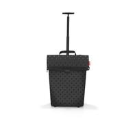 reisenthel Trolley M Glossy dots Black - Tragbarer Einkaufstrolley mit stabilem Aluminiumrahmen - Aus wasserabweisendem Material