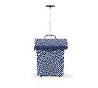 reisenthel Trolley M in Signature Navy, Rahmen: Silber - Praktischer Shopping-Trolley mit viel Stauraum und Reißverschluss - Aus wasserabweisendem Material