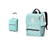 reisenthel Trolley XS Kids Cats and Dogs Mint - Kindergepäck mit Softshell 19L - 29x43x18 cm & backpack kids Kinder-Rucksack 21 x 28 x 12 cm/5 l cats and dogs mint