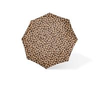 reisenthel umbrella pocket classic leo macchiato - Kompakter Taschenschirm aus recycelten PET-Flaschen - Mit ergonomischem Griffdesign
