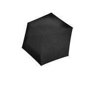 reisenthel umbrella pocket mini in Signature Schwarz Hot Print - Extrem leichter und flacher Taschenschirm aus recycelten PET-Flaschen - Mit großem Schirmdach